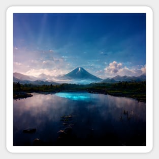 Mount Fuji Landscape Sticker